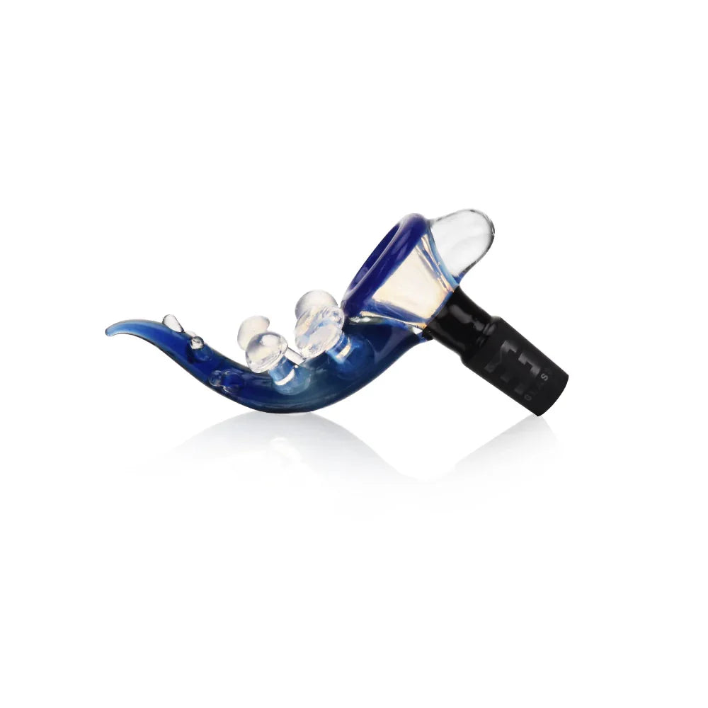 Trichome Horn Glass Bowl 14.5mm - Blue