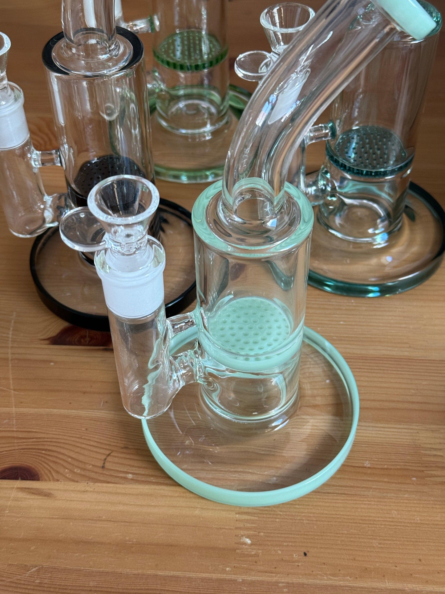 Bent Neck Honeycomb Percolator Bong | 18.8mm