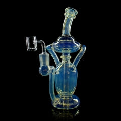 Phoenix Star 9 Inch Recycler Dab Rig | Silver Fumed Glass | 14.5 mm