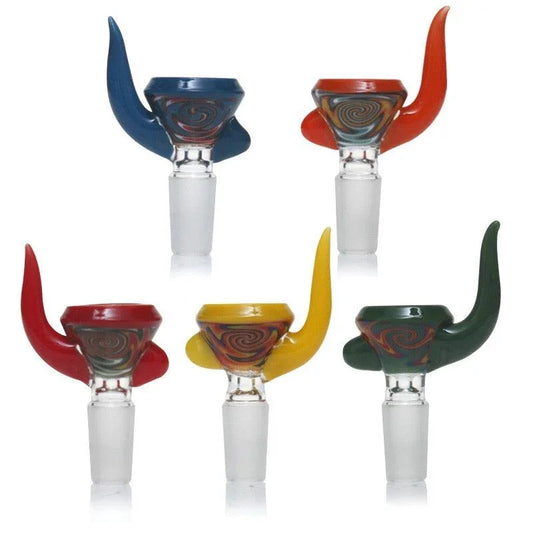 Colourful Bong Bowl with Handle | 14.5mm