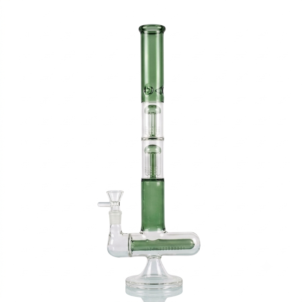Triple Percolator Straight Tube Bong | 18 inch