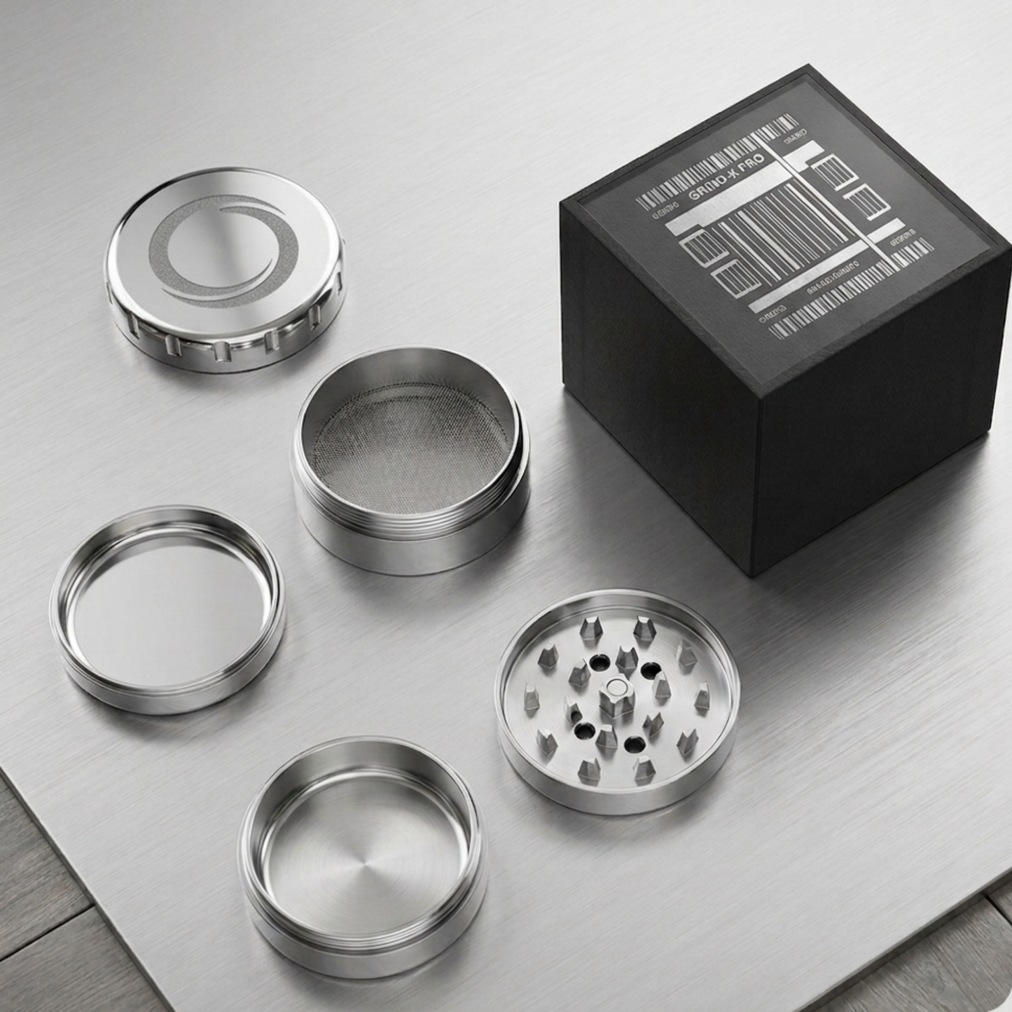 Bare Tokes 63mm Stainless Steel 4-Layer Grinder