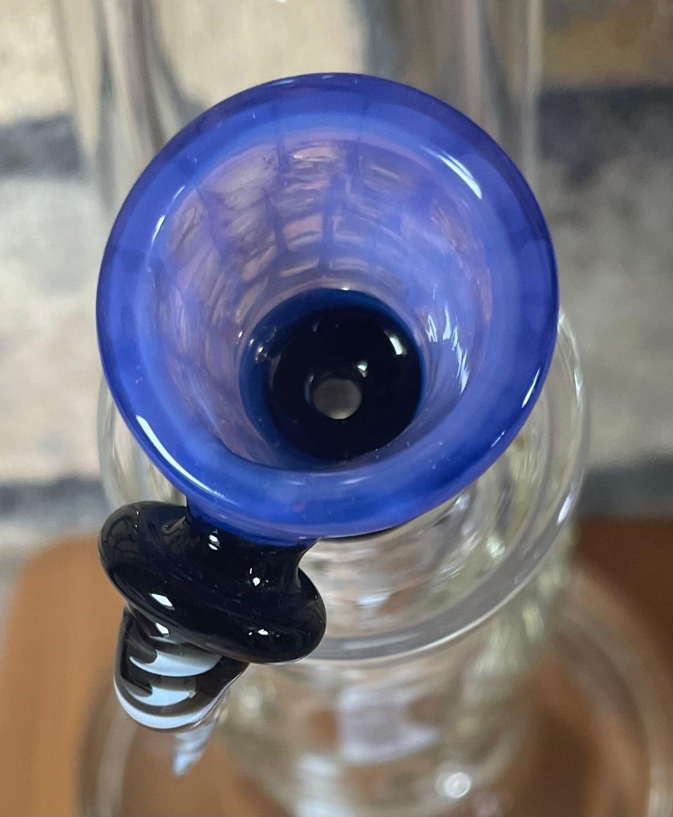 Glass Herb Bowl with Coloured talon Top and Handle | 18mm