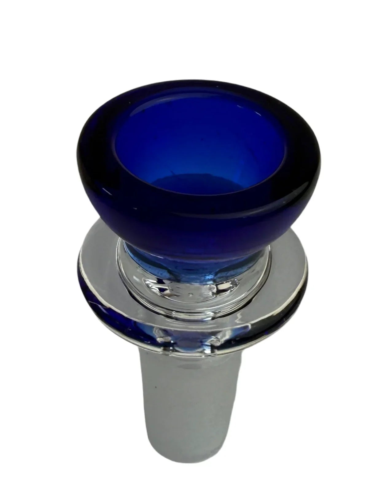 Glass Drum Bowl with Clear Ring – 14mm Male