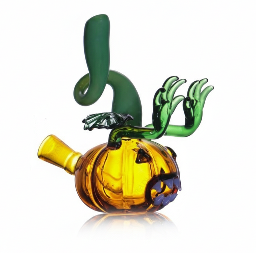 Glass Head Pumpkin Halloween Bong | 5.4 Inch