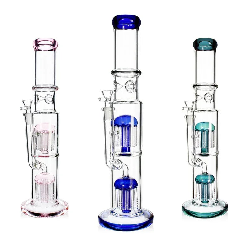 Double 11-Arm Tree Perc Ice Bong | 16 inch