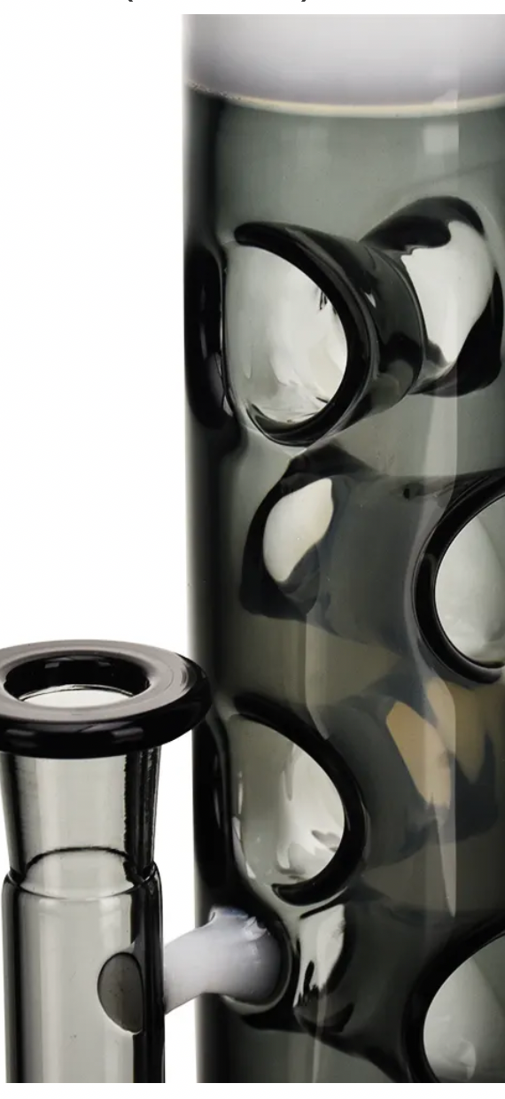 Donut Hole Straight Tube Glass Bong | 10inch