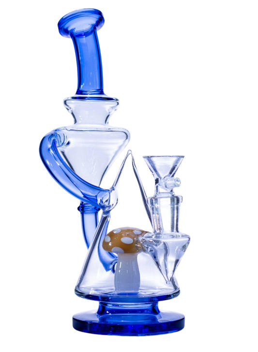 Glass Head Shroom Recycler Bong