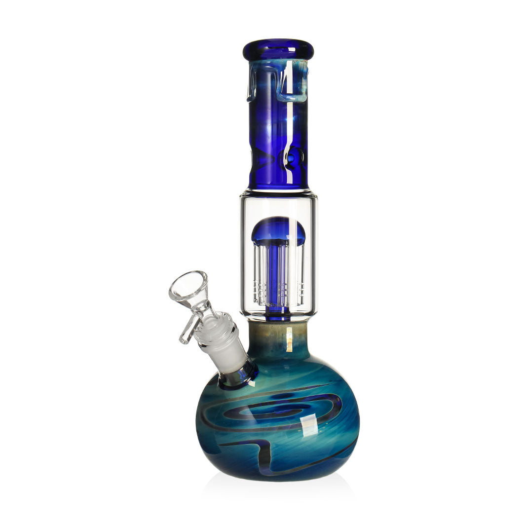 Handcrafted 10.6 Inch Spiral Perc Glass Bong | 14.5 mm