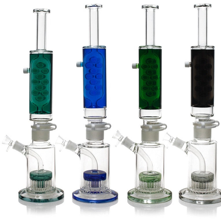 18.5 Inch Glycerin Coil Percolator Bong | 14.5 mm