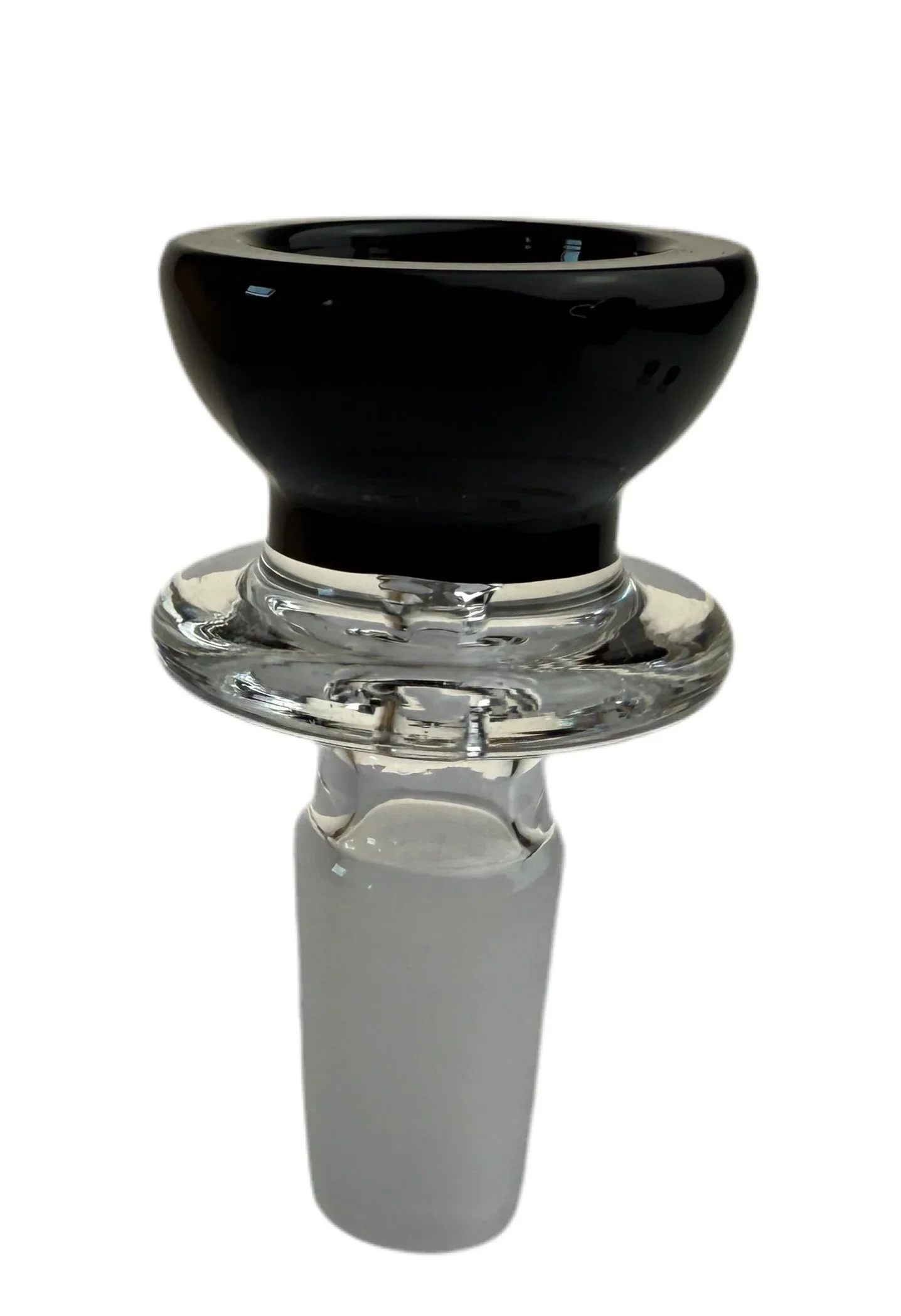 Glass Drum Bowl with Clear Ring – 14mm Male