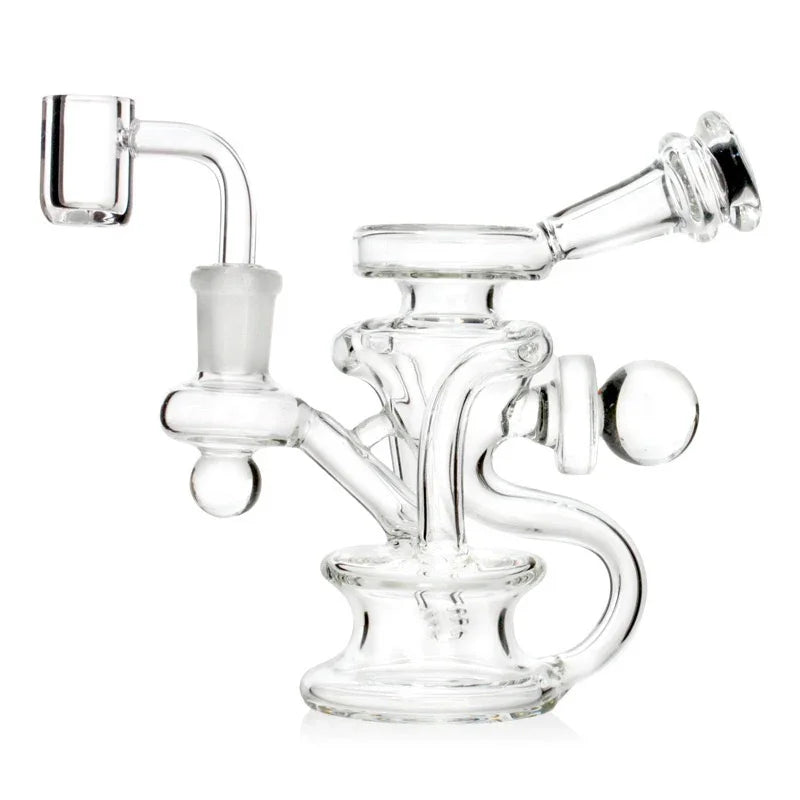 Glass Head Recycler Oil Rig | 5 inch