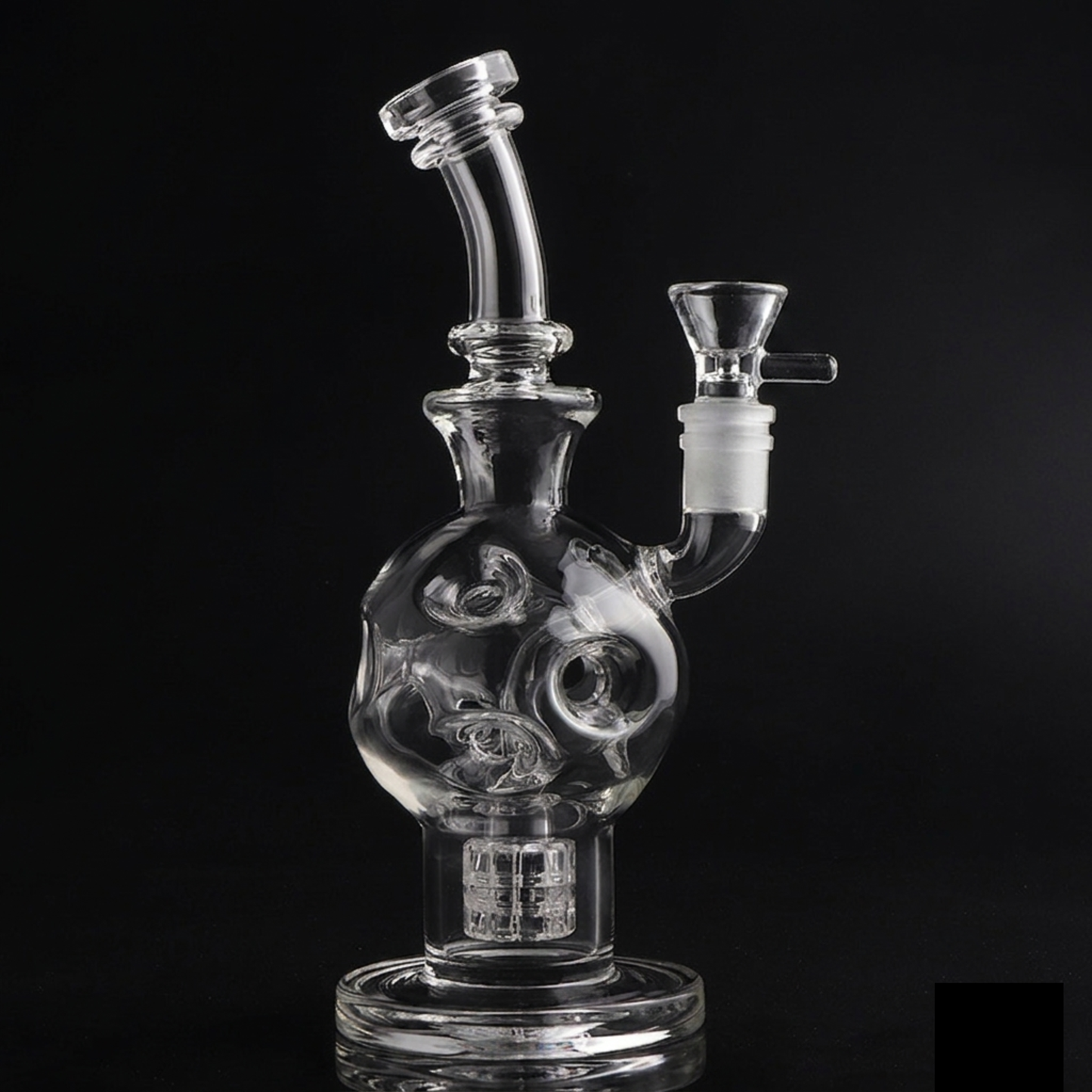 Glass Head 9inch Swiss Egg Perc bong
