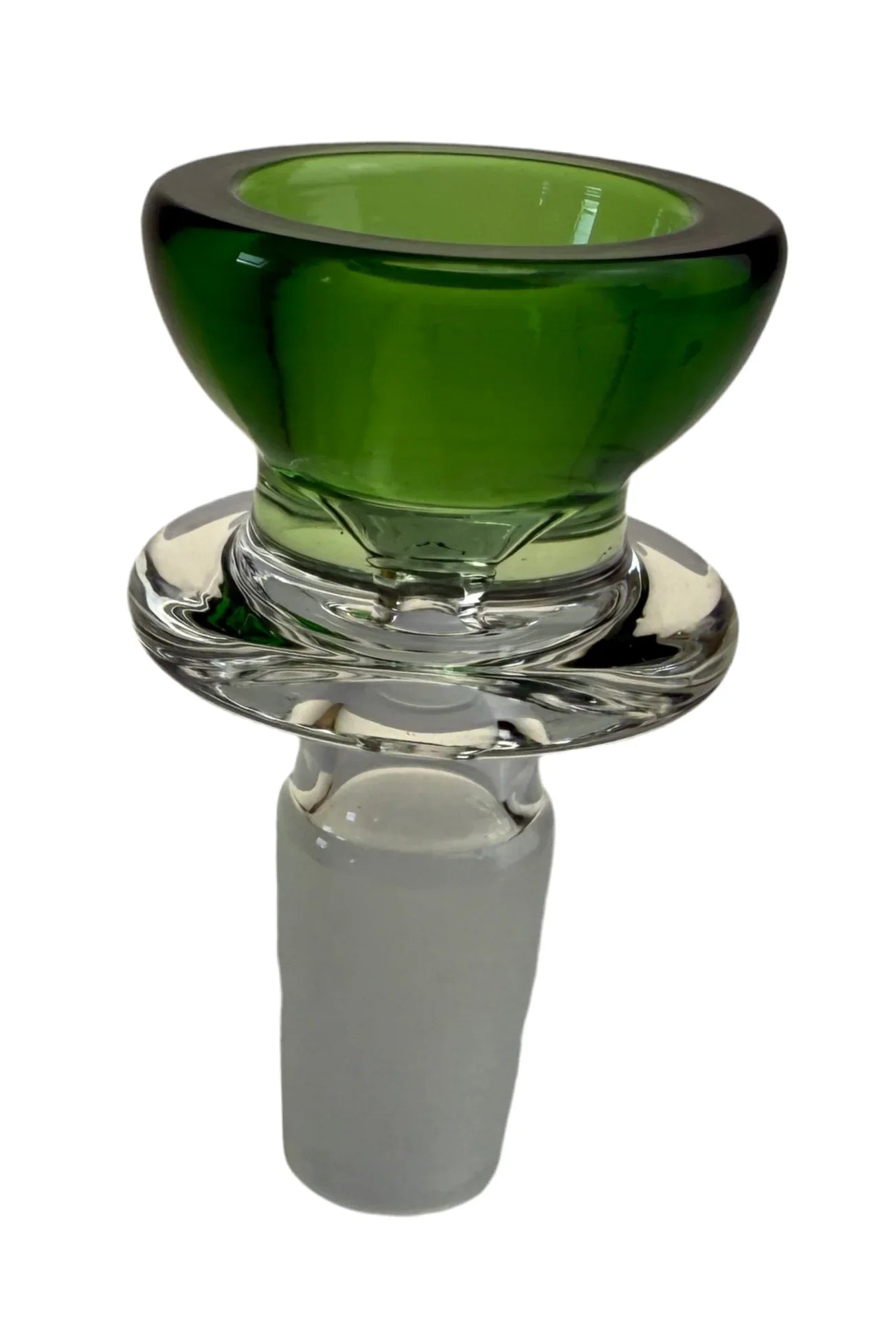 Glass Drum Bowl with Clear Ring – 14mm Male