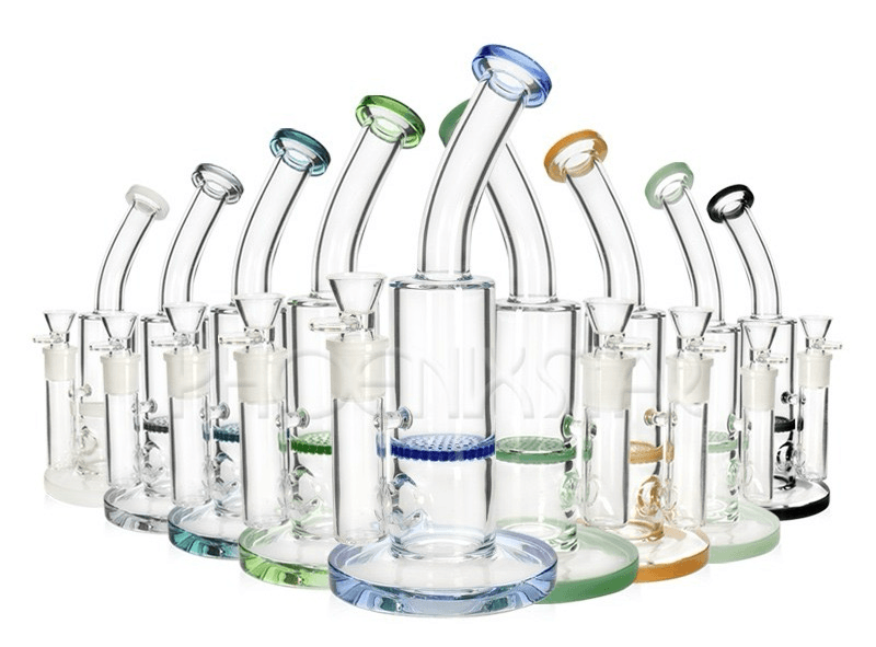 Bent Neck Honeycomb Percolator Bong | 18.8mm