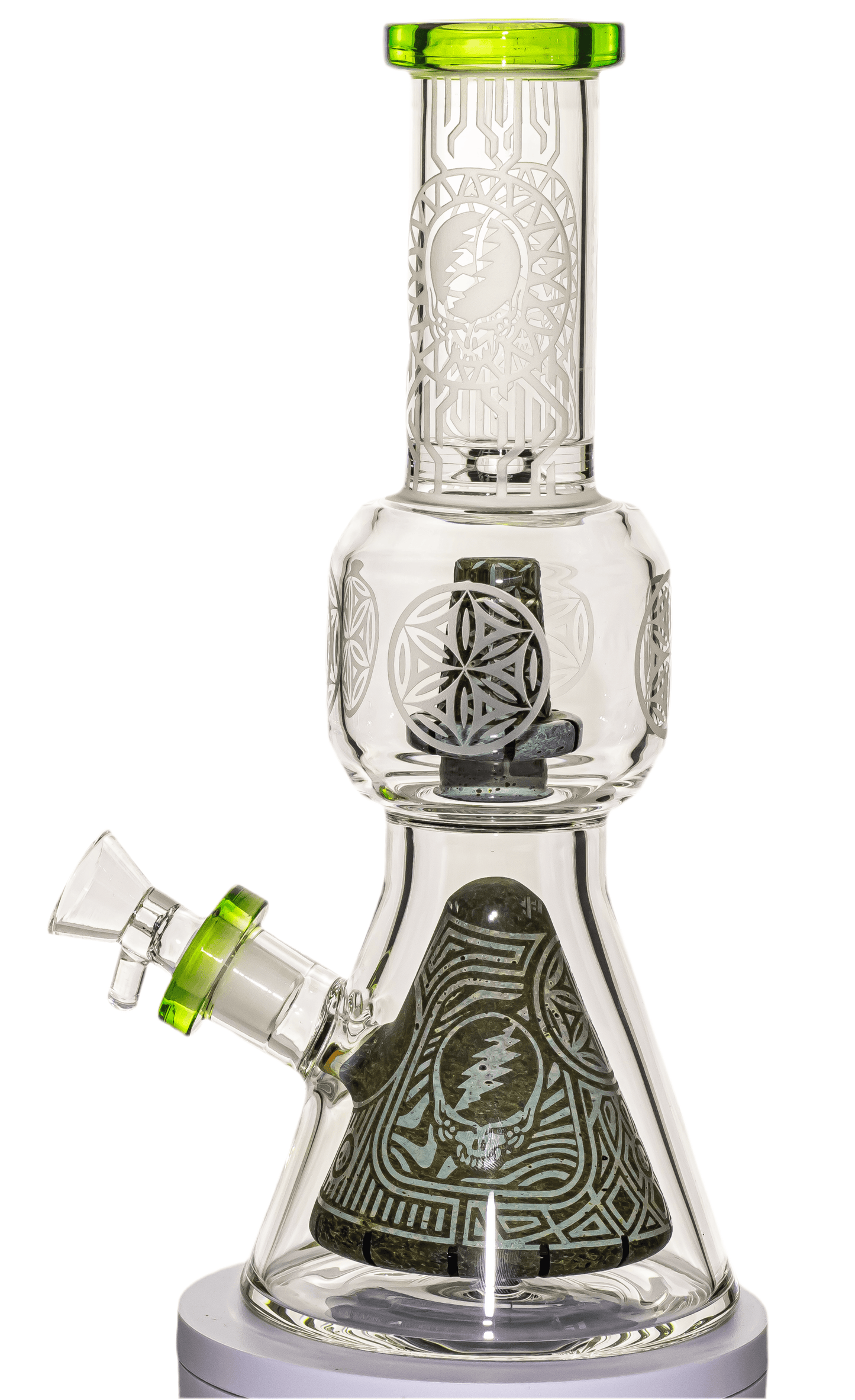 Glass Head Sacred Roots Beaker Bong | 12 inch