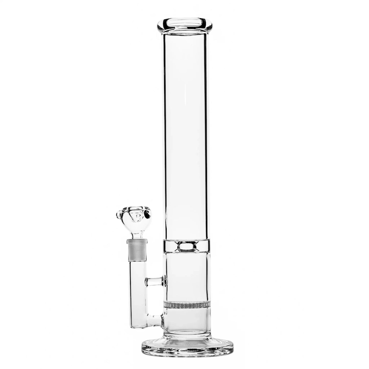 Glass Head Honeycomb Straight Tube | 14 inch