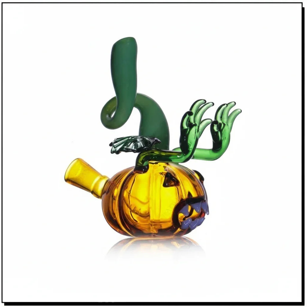 Glass Head Pumpkin Halloween Bong | 5.4 Inch