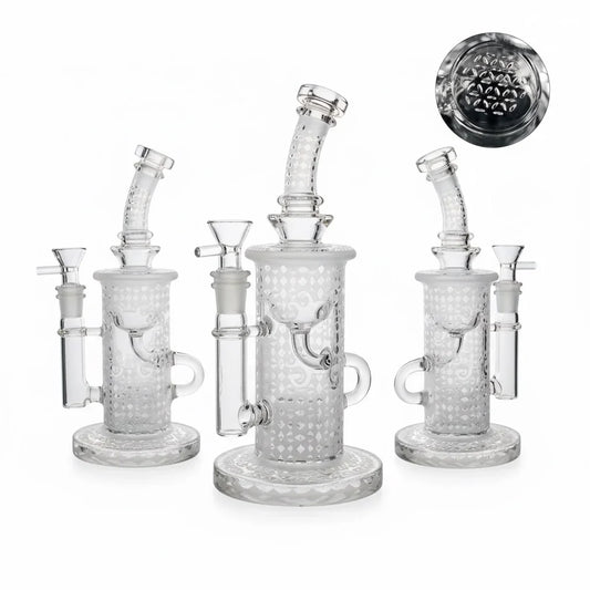 Glass Head Klein Recycler | 9 inch