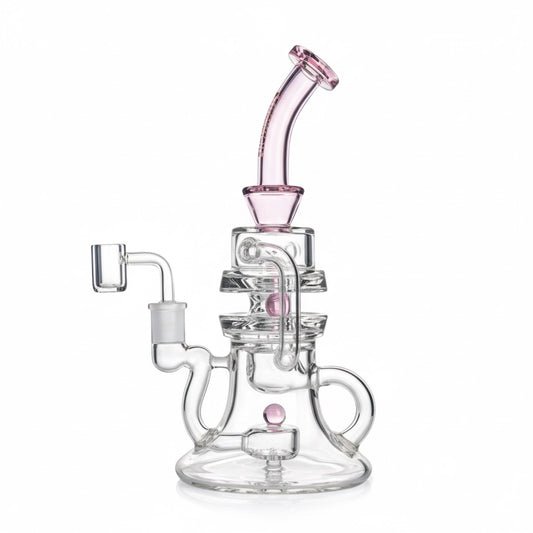 Phoenix Star Glass Dab Rig Recycler with Rotating Ball Perc | 10 inch