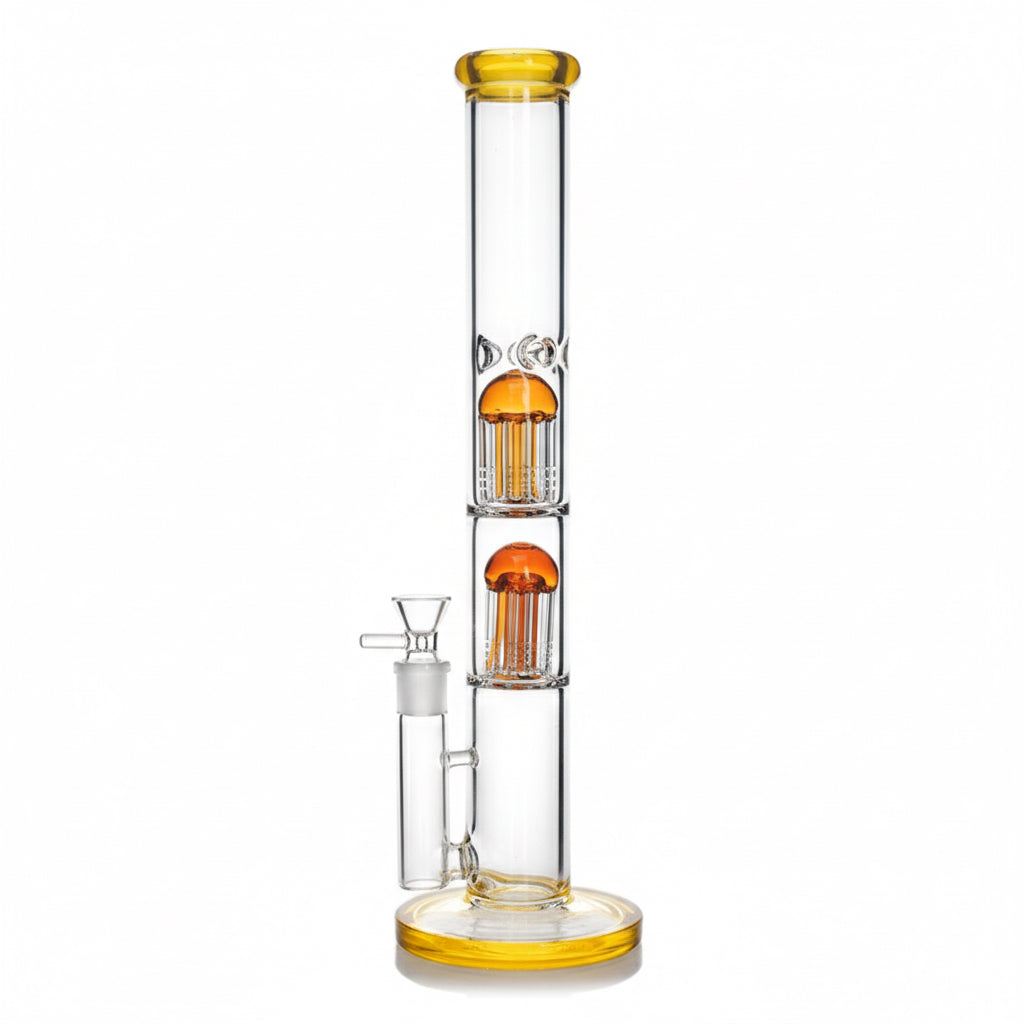 Double 8-Arm Tree Perc Beaker Bong | 16 inch