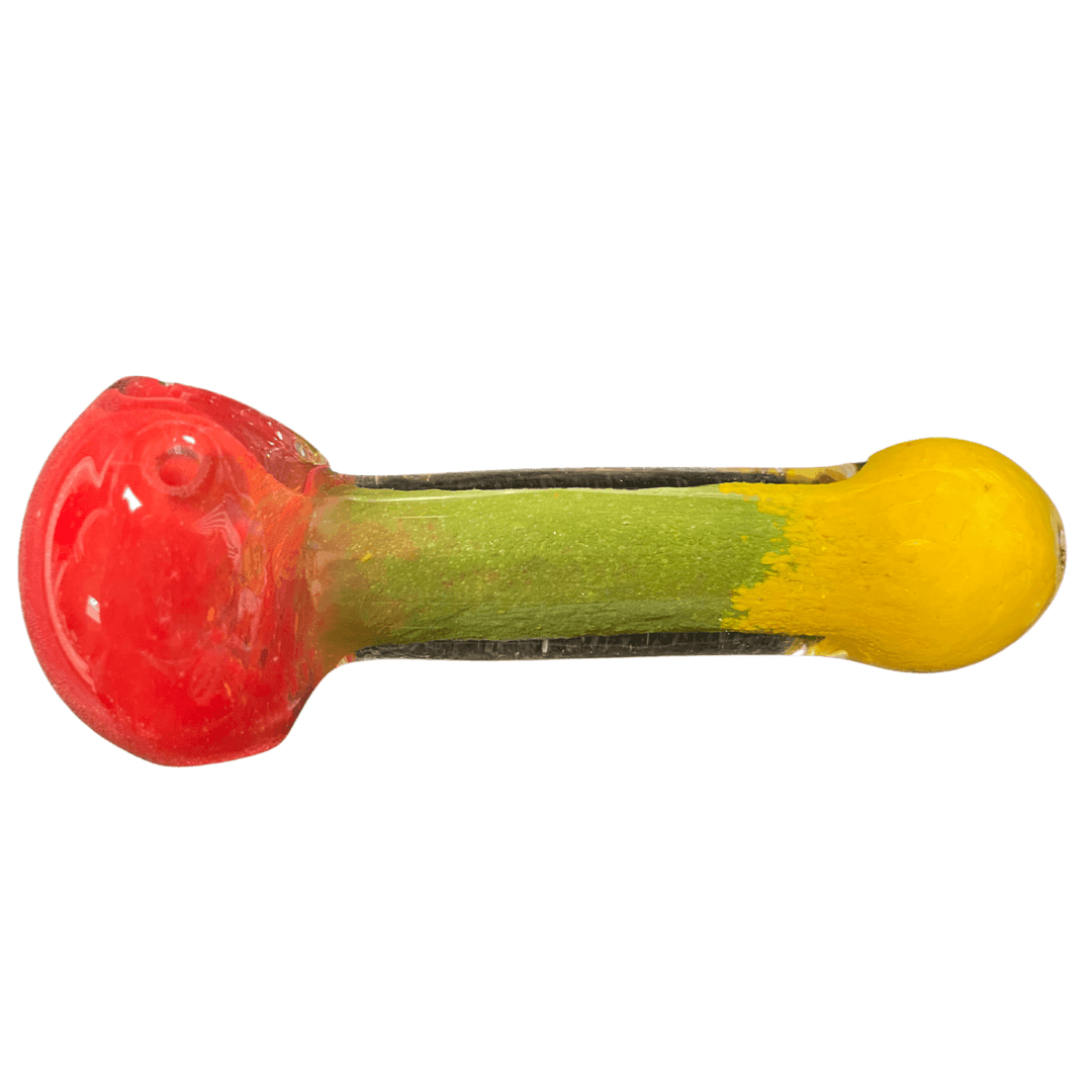Blazed Rasta Spoon Pipe- Red green yellow - A Bong Shop