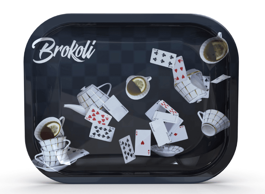 Brokoli | Mad Hatters Tea Party | Small Rolling Tray - A Bong Shop