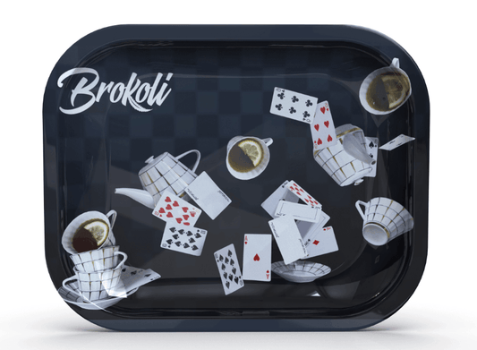 Brokoli | Mad Hatters Tea Party | Small Rolling Tray - A Bong Shop