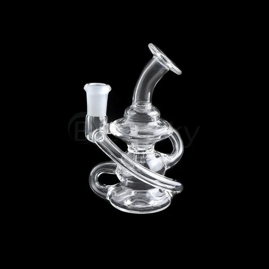 Glass Head 4 Inch Mini Recycler Dab Rig | 10 mm