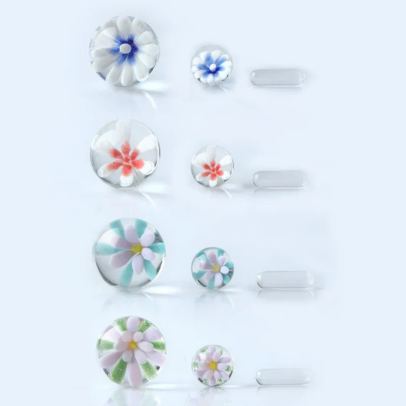 Glass 3D Flower Terp Slurper Set