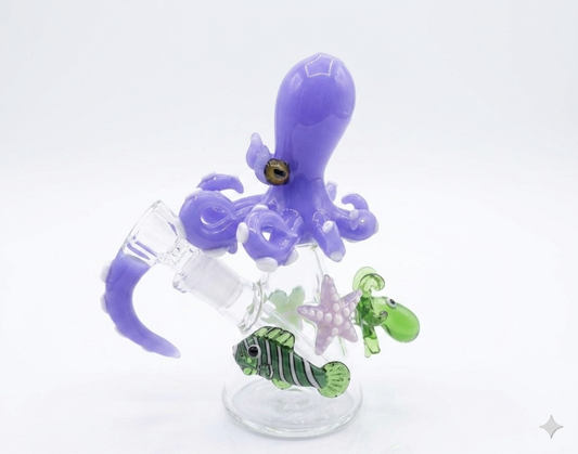 6 Inch Octopus Mini Glass Bong