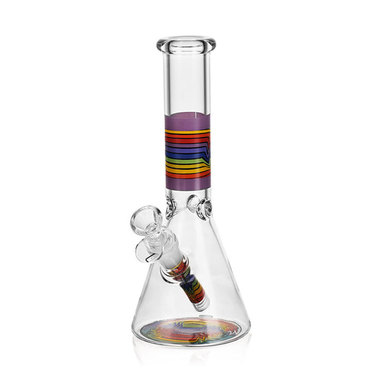 Retro Stripe Beaker Bong | 10 inch