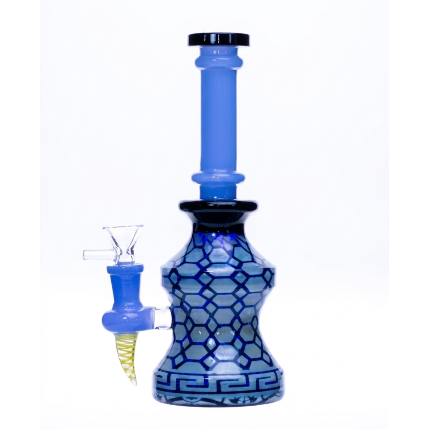 Glass Head Horned HoneyComb Jammer Bong | 9 inch