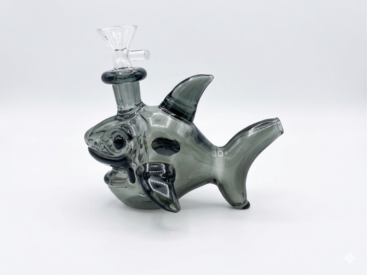 Handcrafted Shark Shaped Glass Bong Compact | 14.5 mm