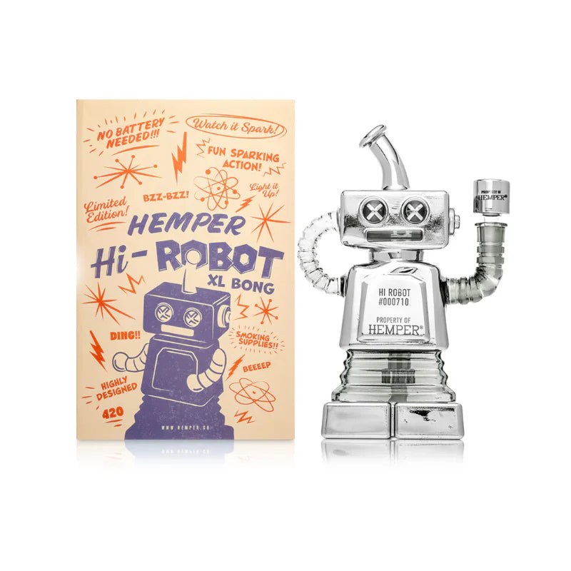 Hemper Hi-Robot XL Bong | Limited Edition Chrome Collector’s Piece