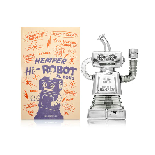 Hemper Hi-Robot XL Bong | Limited Edition Chrome Collector’s Piece