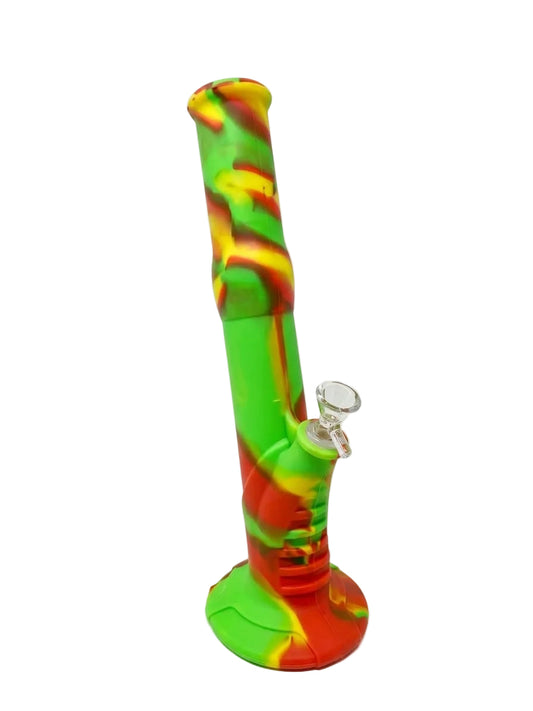 Lean Back Silicone Straight Tube Bong | 14 inch