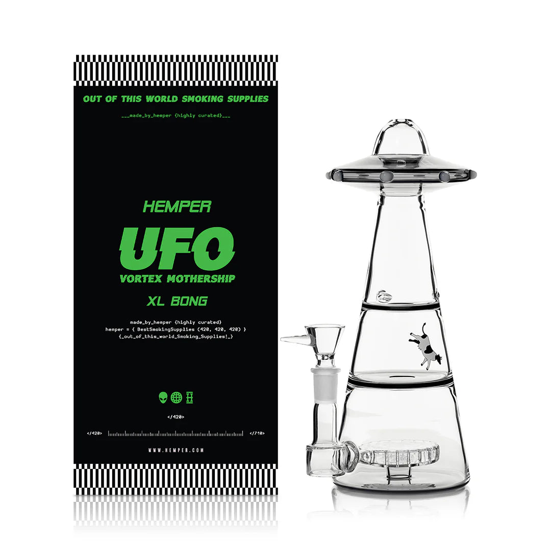 Hemper 10 Inch UFO Vortex Glass Bong 14.5 mm