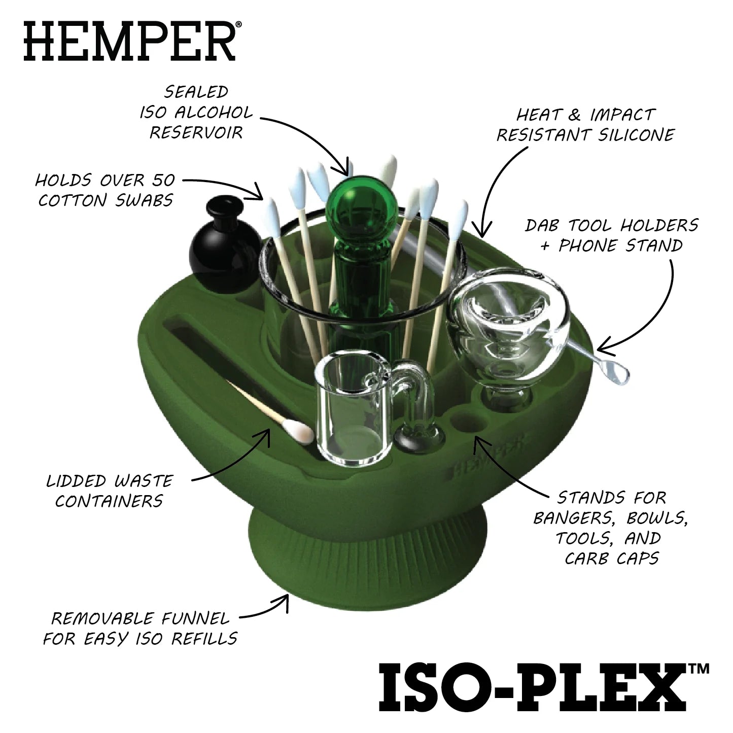 Hemper Isoplex Cleaning Station ISO Tool Holder Glass