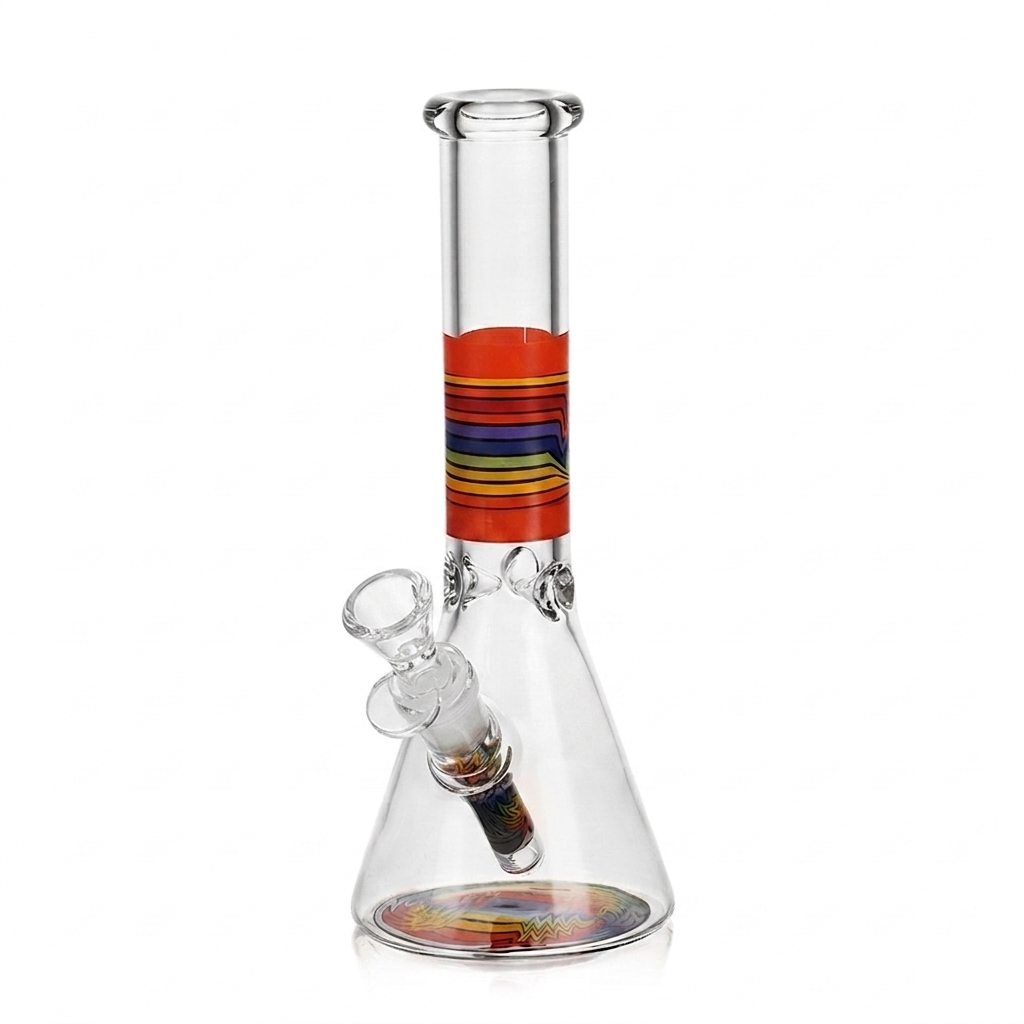 10 Inch Wig Wag Spiral Base Beaker Bong