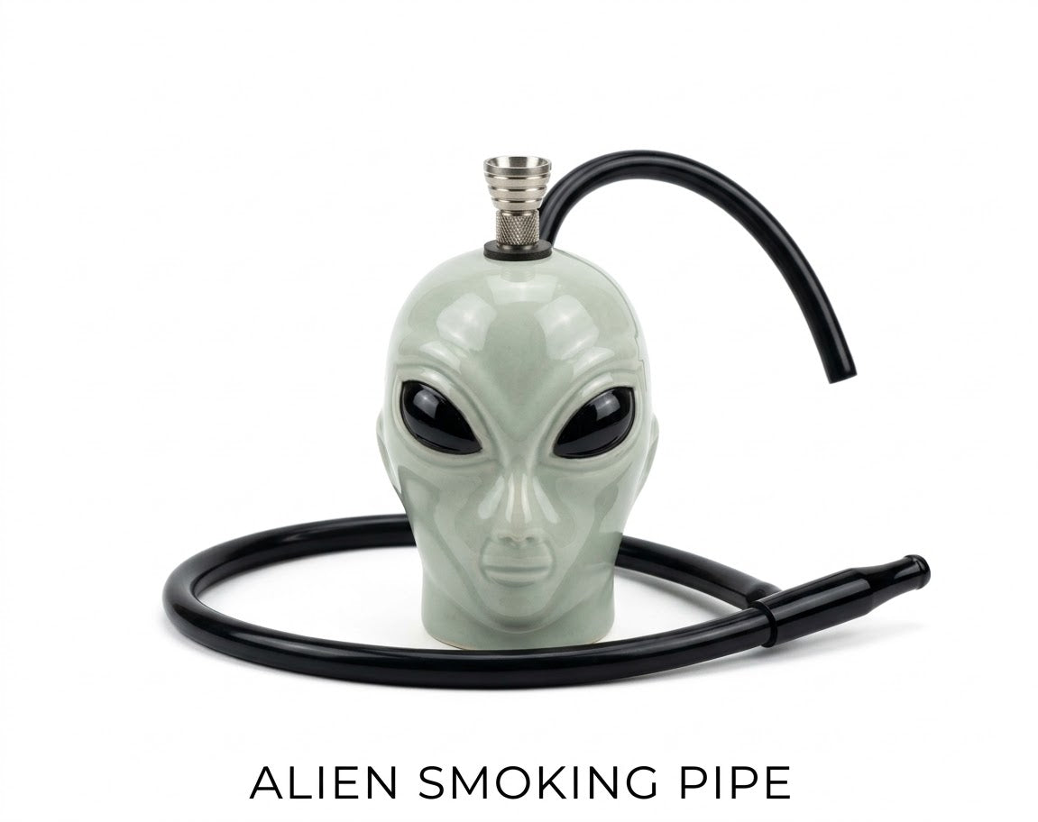 Medium Alien Head Spaced Out Ceramic Bong | 6inch