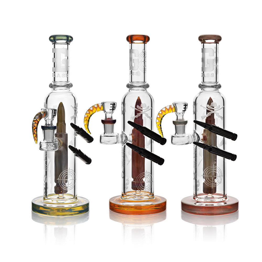Sniper Bullet Perc Straight Tube EG Series Bong | 11.5 Inch