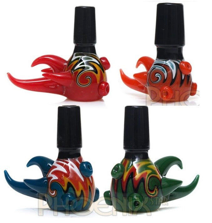 3 Horn Wig Wag Glass Bowl