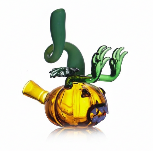 Glass Head Pumpkin Halloween Bong | 5.4 Inch