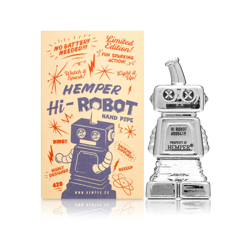 Hemper 4.4 Inch Hi-Robot Glass Hand Pipe