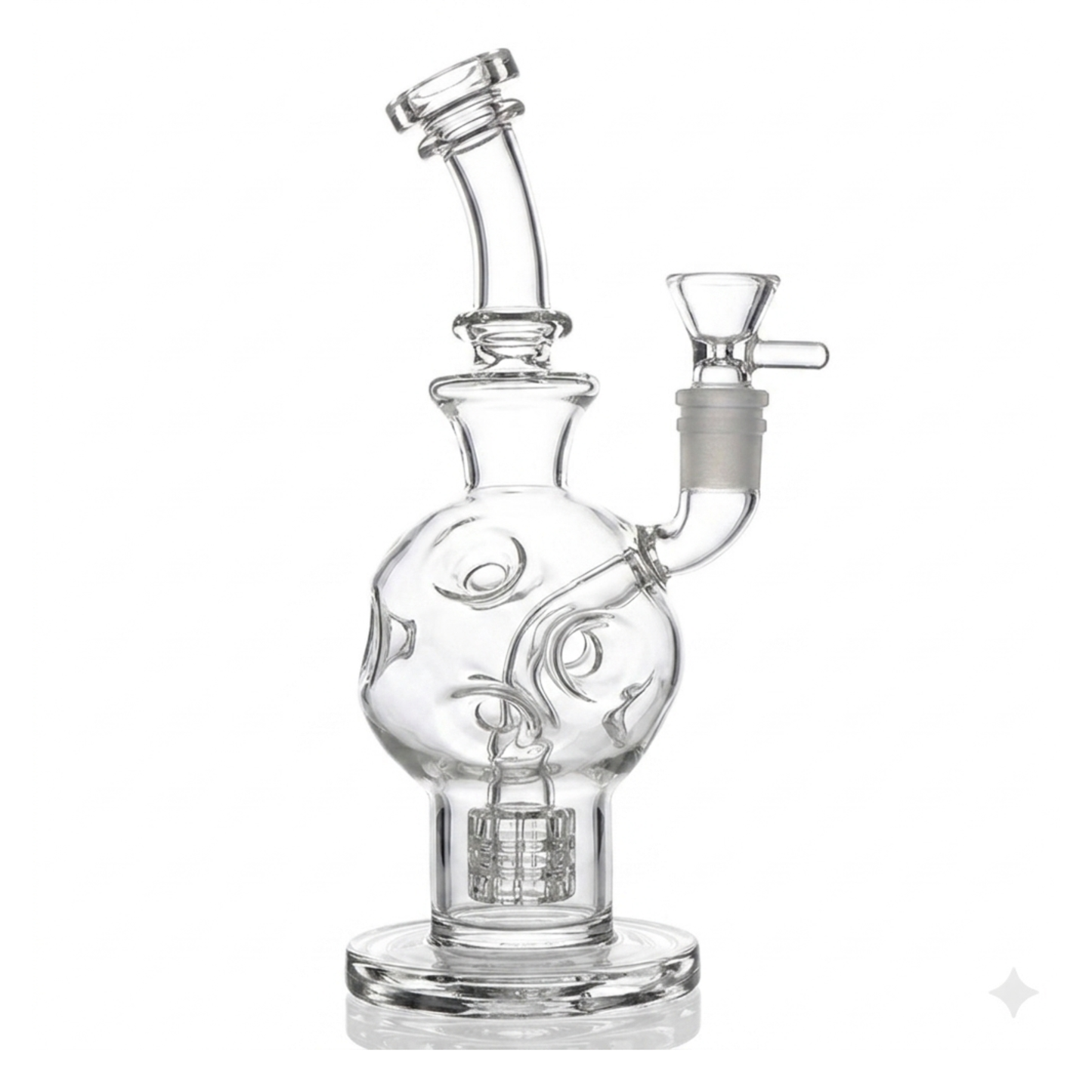 Glass Head 9inch Swiss Egg Perc bong