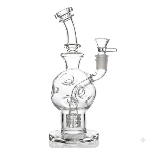 Glass Head 9inch Swiss Egg Perc bong