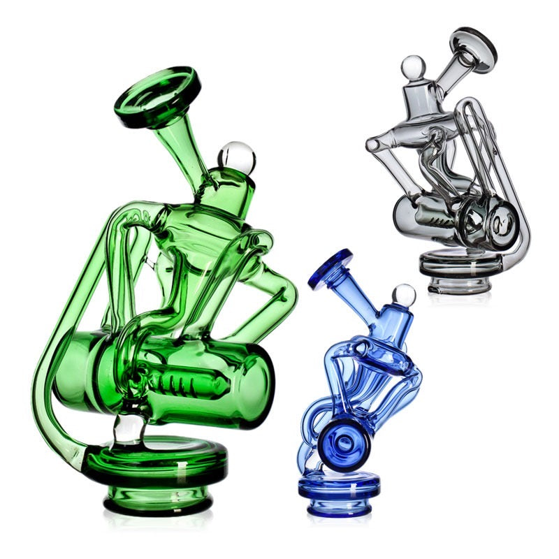Black Glass Recycler Puffco Attachment