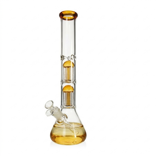 Double 8-Arm Tree Perc Beaker Bong | 16 inch