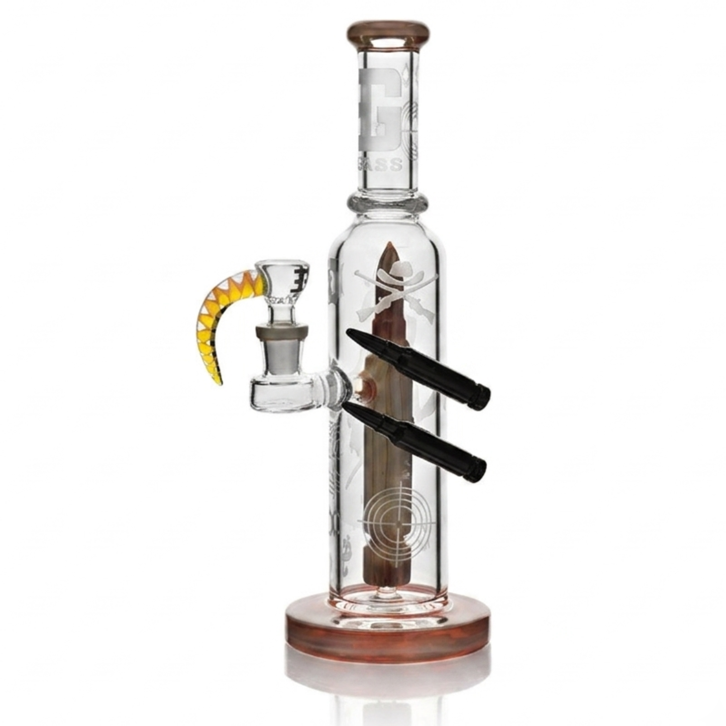 Sniper Bullet Perc Straight Tube EG Series Bong | 11.5 Inch